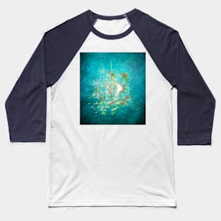 Fractal ghost ship on the azure ocean Baseball T-Shirt